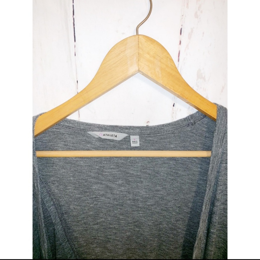 Athleta Gray Grey Crossover Split Maxi Open Back … - image 4